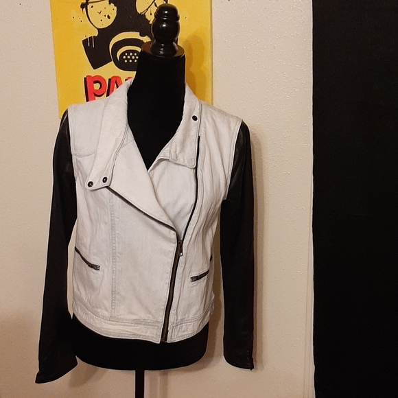 NWOT Rag & bone bleach out leather moto jacket - Picture 5 of 16